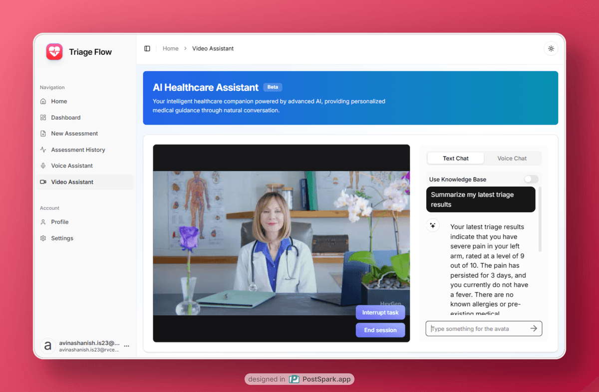 Video consultation interface